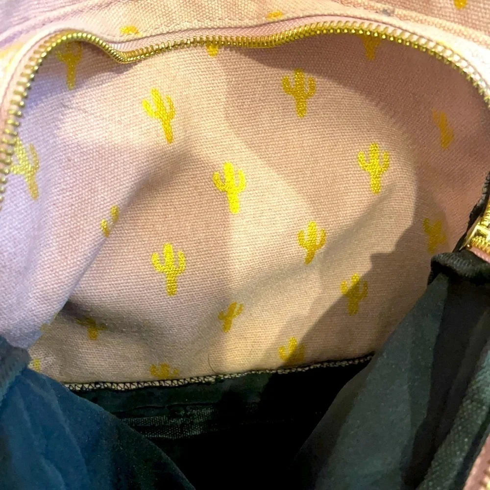 Madden Girl Pink Backpack w/Gold Cactus Design